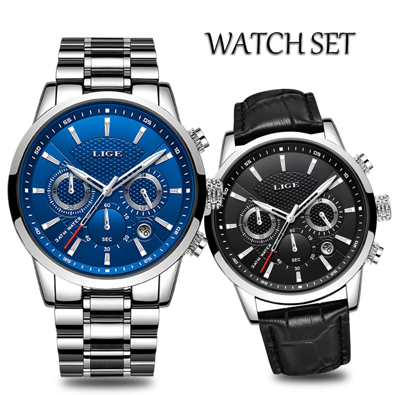 

Relogio Masculino Watch Men Fashion LIGE Casual Sports Quartz Clock Full Steel Mens Watches Top Brand Luxury Waterproof Watches