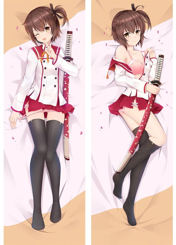 Меч катана Девы ~ Toji No мини короткая антенна Miko Dakimakura Чехол Kanami Eto эррин Kohagura Каору