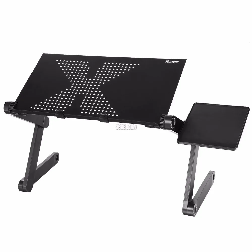 Homdox Computer Desk Portable Adjustable Foldable Laptop Notebook Lap PC Folding Desk Table Vented Stand Bed Tray