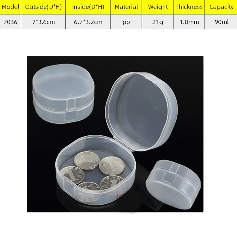 Round Plastic Storage Containers  Round Clear Plastic Container - 10pcs  Round Clear - Aliexpress