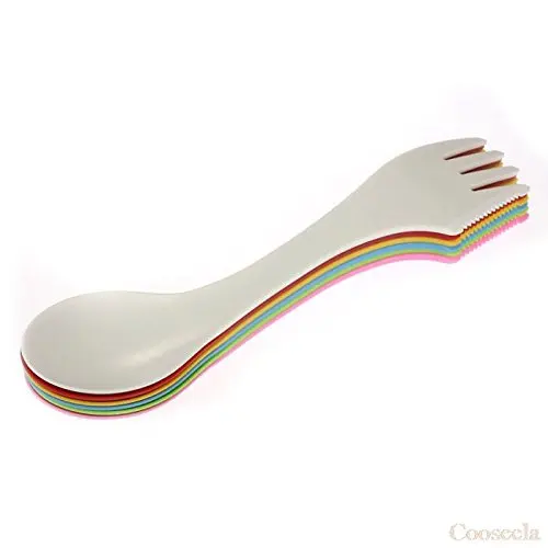 Jezebel 3 en 1 cuchara cuchillo que acampa yendo utensilios Spork vajilla Picnic barbacoa al aire libre cubiertos platos de cocina