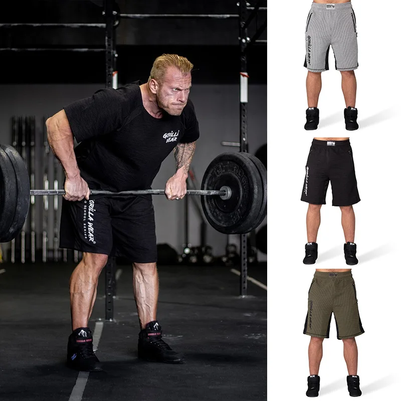 

Fashion New Men Fintess Cotton Shorts Bodybuilding Workout Gym Short Pants