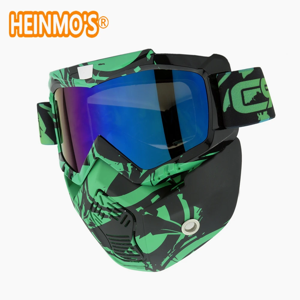 Motorcycle Helmet Mask Detachable Goggles And Mouth Filter for Modular