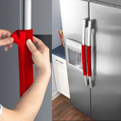 

2Pcs Non-slip Useful Refrigerator Door Handle Covers Keep Kitchen Appliance Clean From Smudges