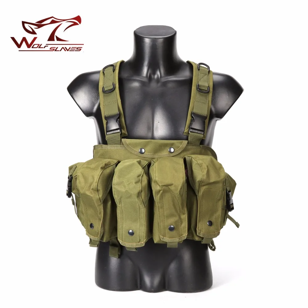 Outdoor AK 47 Magazine Carrier Combat Military Camouflage Tactical Vest