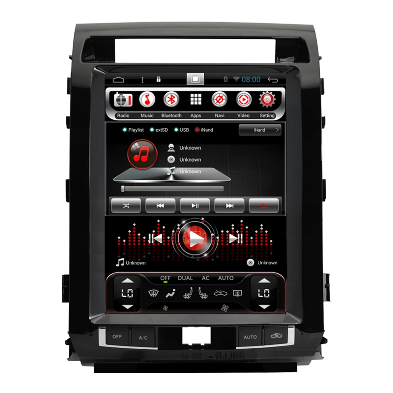 

12.1" Vertical Screen Tesla Android Autoradio Headunit Head Unit Car Stereo Multimedia GPS for Toyota Land Cruiser 200 LC200