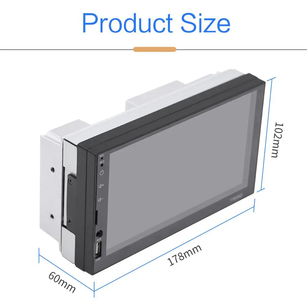  2 Din 7 Inch Car Camera Auto Radio Android 7.1 GPS Navigation Wifi Reverse Cam Bluetooth For bmw vo