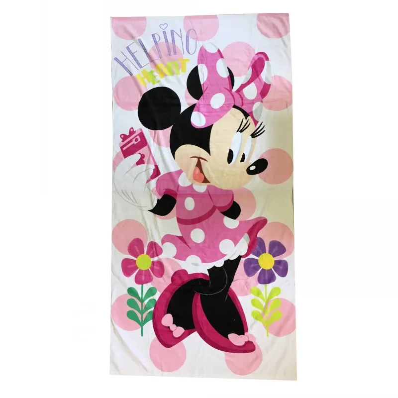 Disney светильник розовое платье в горошек с Микки Маусом и Минни Маус комплект Мышь Большое банное Полотенца хлопок для девочек Летняя Пляжная Полотенца бассейн Полотенца