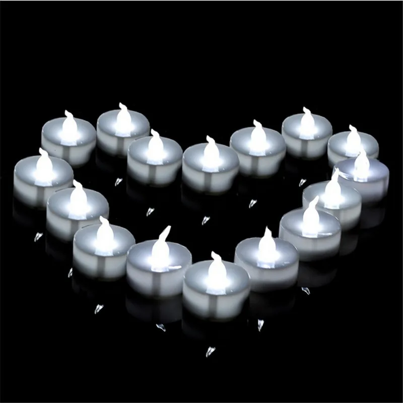 24 шт. мини теплый белый Velas LED Decorativas холодный белый буж LED Amber Glow вела De LED Малый candele kaarsen с батареей - Цвет: cool white flicker