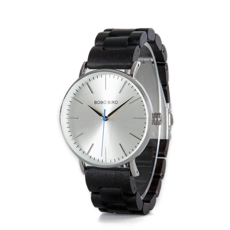 BOBO BIRD Round Vintage Wood Band Men Watch With Japanese movement Quartz Wristwatches Wooden watches Male Relogio