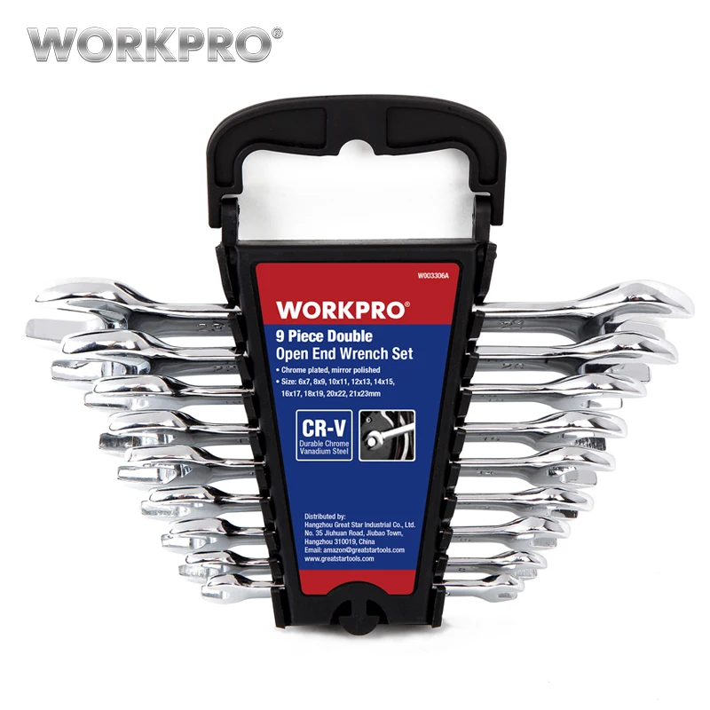 

WORKPRO 9PC Double End Wrench Stay Wrench Hand Tool Set 6mm to 23mm