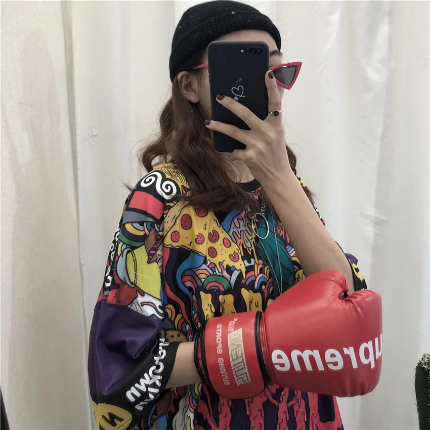 2019 الصيف أزياء تي شيرت اللباس النساء قميص اللباس فضفاض المتناثرة عارضة الكتابة على الجدران طباعة تيز الهيب هوب الشارع الشهير التي شيرت فاسق 2019 الصيف أزياء تي شيرت اللباس النساء قميص اللباس فضفاض المتناثرة عارضة الكتابة على الجدران طباعة تيز الهيب هوب الشارع الشهير التي شيرت فاسق