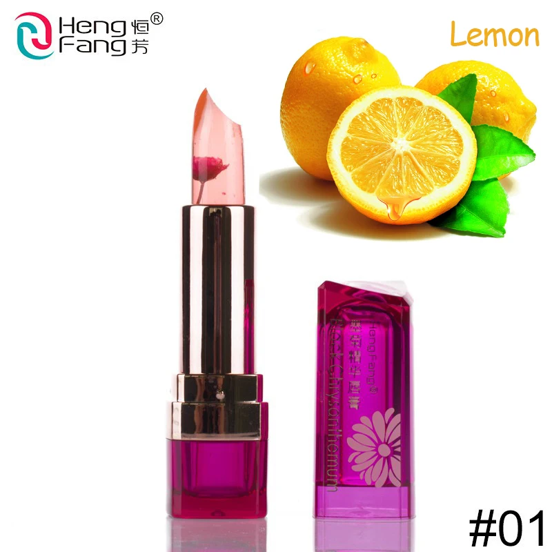 Murah Hengfang Tahan Air Bunga Lipstik Kecantikan Pelembab Kosmetik Magic Berubah Suhu Jelly Tongkat Bibir Tahan Lama Lip Balm