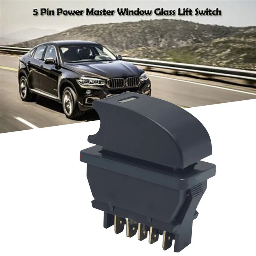 

Auto Car 5 Pin Power Master Window Glass Lift Switch Button Controller Light 12V Accessories Practical High Quality Durable l502