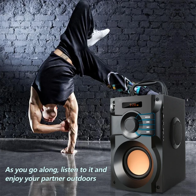 Wireless Bluetooth Speaker Stereo Subwoofer Bass Speakers Music Soundbox with Remote Control Support FM Radio TF AUX USB