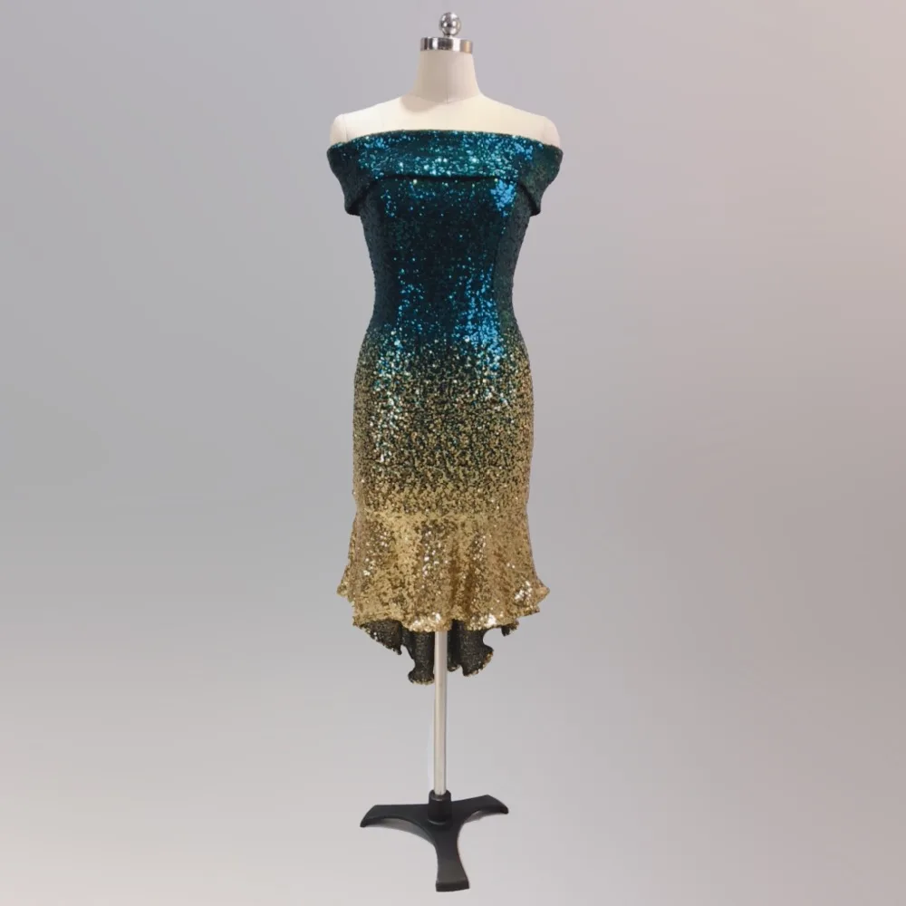 Mermaid party dress women 2019 sexy sequin club vestidos off shoulder evening robe femme asymmetrical tight slim dress summer (27)