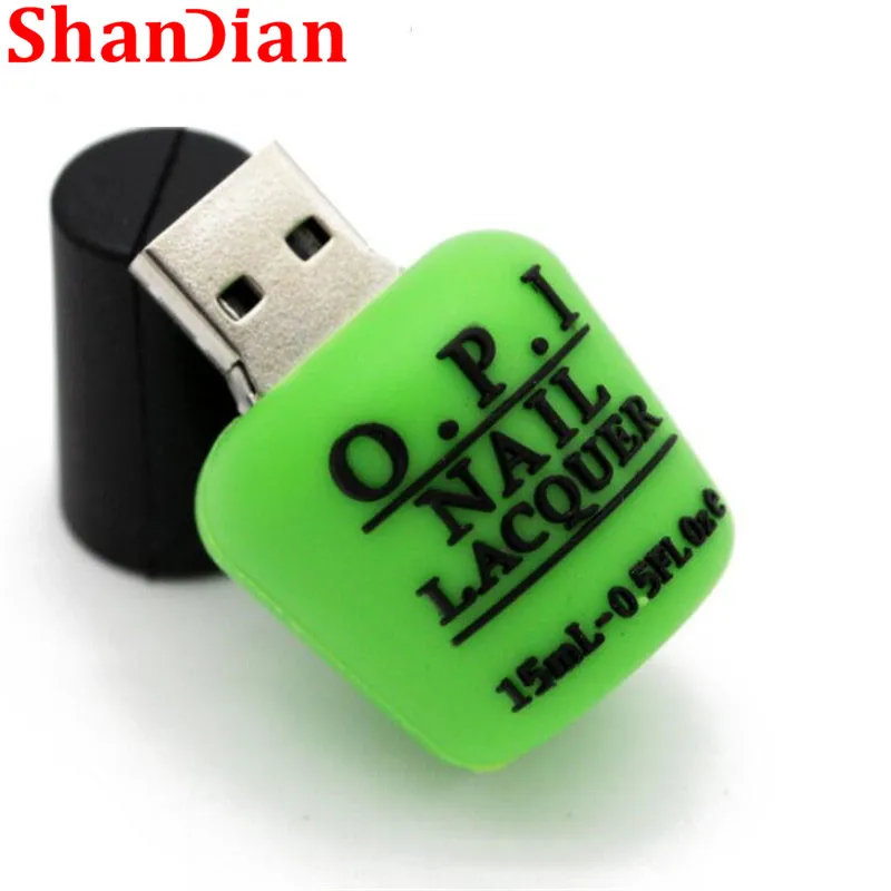 SHANDIAN лак для ногтей модель usb флеш-накопитель креативный USB 2,0 флеш-накопитель 64 ГБ 32 ГБ 16 ГБ 8 ГБ 4 ГБ usb карта памяти для девочек