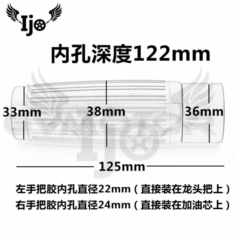 Высококачественный резиновый ручной клей мотоцикл Нескользящая ручная Ручка Универсальный 22 мм 25 мм Ретро части мотоцикл профессиональный ручной захват