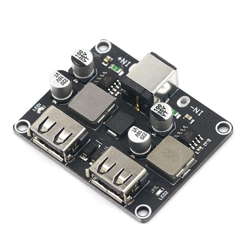 

Dual 2 Double USB Fast Charger Buck Module Input 6V- 30V Single Port 24W Support QC2.0 QC3.0 QC 2.0 3.0 Car Vehicle Board