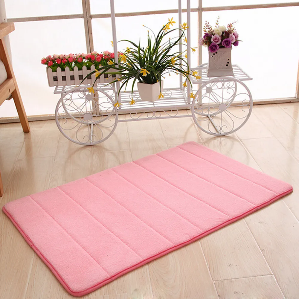 

Memory Foam Bath Mat 50 x 80cm Absorbent Slip-resistant Pad Bathroom Bath Mats Dywaniki Lazienkowe