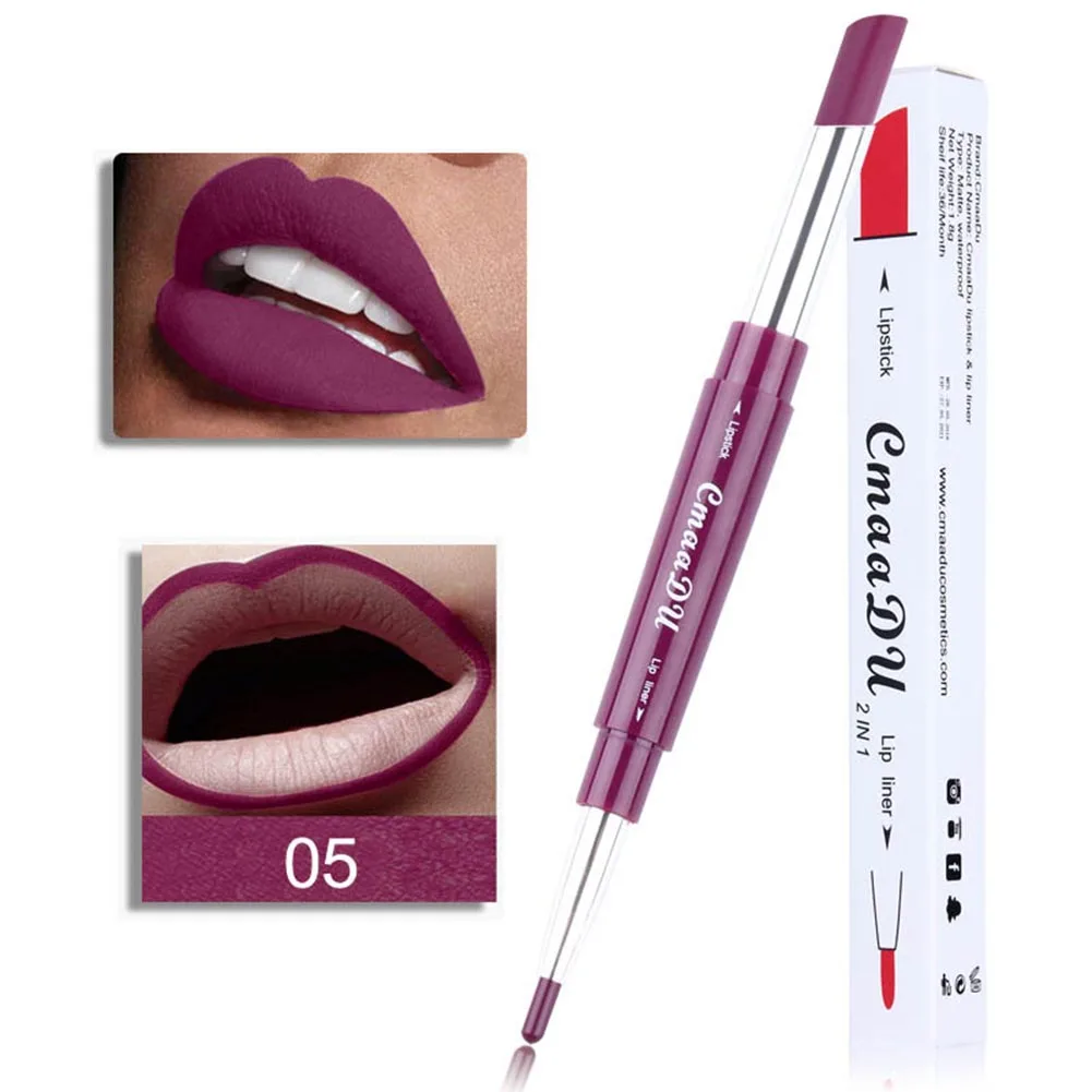 Дропшиппинг двухсторонний карандаш для губ водостойкий стойкий макияж карандаш для губ SMJ - Цвет: 5