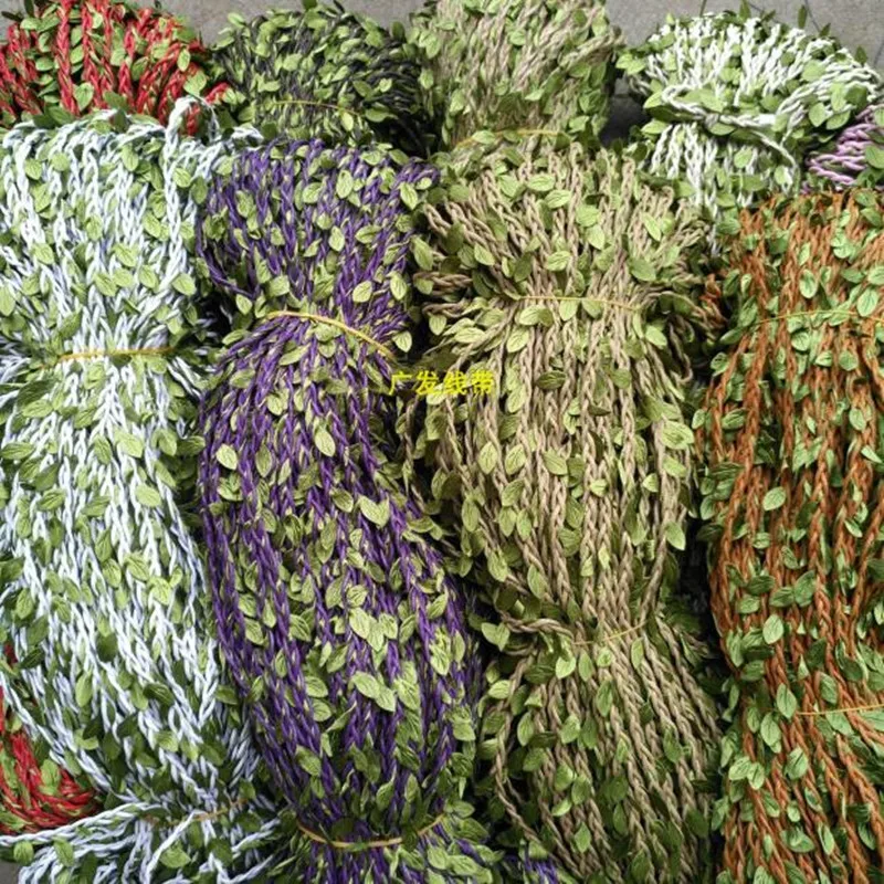 

jute 6mmX100 meters wax line braid color hemp rope leaves rope Sen decorative rattan DIY accessories handmade