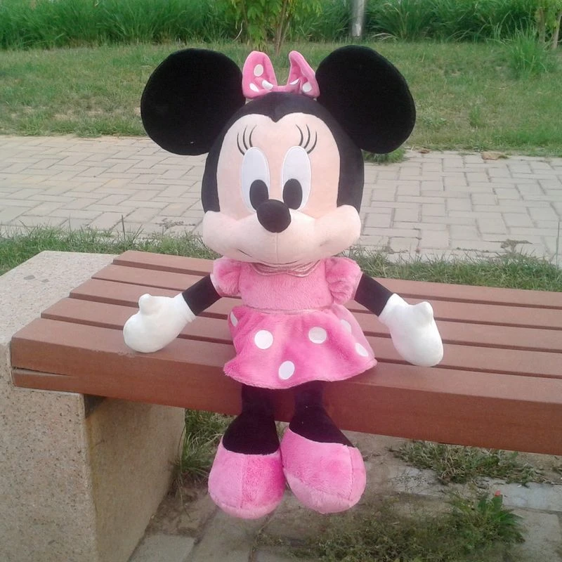 58 Cm Grand Original Rare Minnie Mouse Q Version Mignon Peluches Poupee En Peluche Jouet Bebe Enfants Cadeau Anniversaire Cadeau Collection Aliexpress