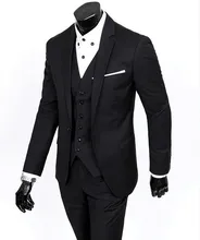Side Vent Groom Tuxedo Groomsmen 4 Colors Wedding/Dinner/Evening Suits Best Man Bridegroom (Jacket+Pants+Tie+Vest) B17