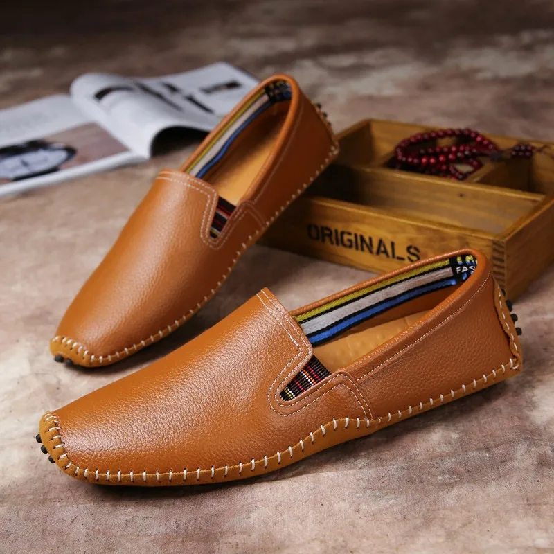 Sapatos Real zapatillas hombre Boosili/ г. Новая мужская повседневная обувь модная мужская нескользящая обувь из мягкой бутилированной кожи