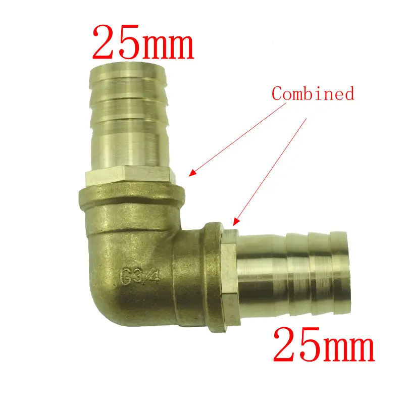 Шланга колено Латунь Колючая труба штуцер СОЕДИНИТЕЛЬ 4 12 14 16 19 25 мм шланг ID