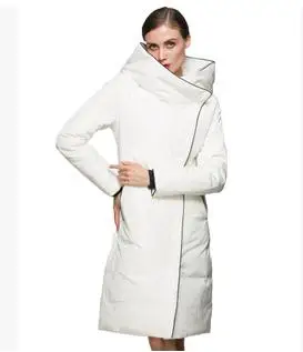 Высококачественная Модная брендовая зимняя роскошная женская длинная пуховая парка в европейском стиле с капюшоном, супер пуховик на утином пуху, Женское пальто wq302 - Цвет: white