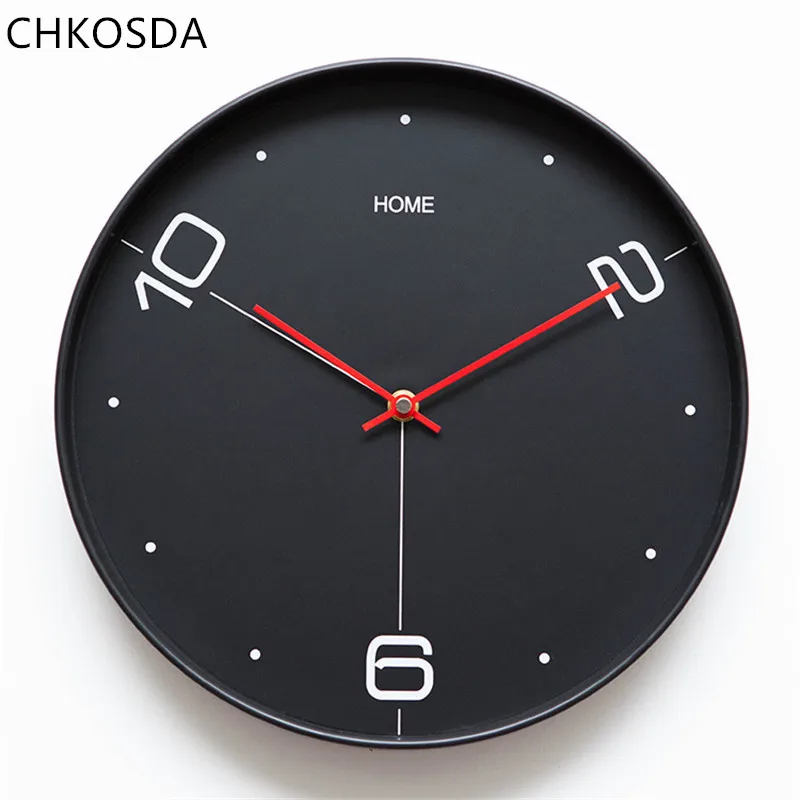 Single Face Wall Clocks Horloge Digital Clock Mechanism Saat Metal