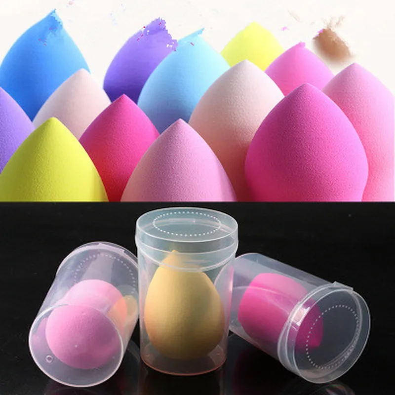 

1pc Water Droplet Gourd Sponge Smooth Great Makeup Foundation Sponge Powder Make Up Puff Beauty Puff with Holder Box