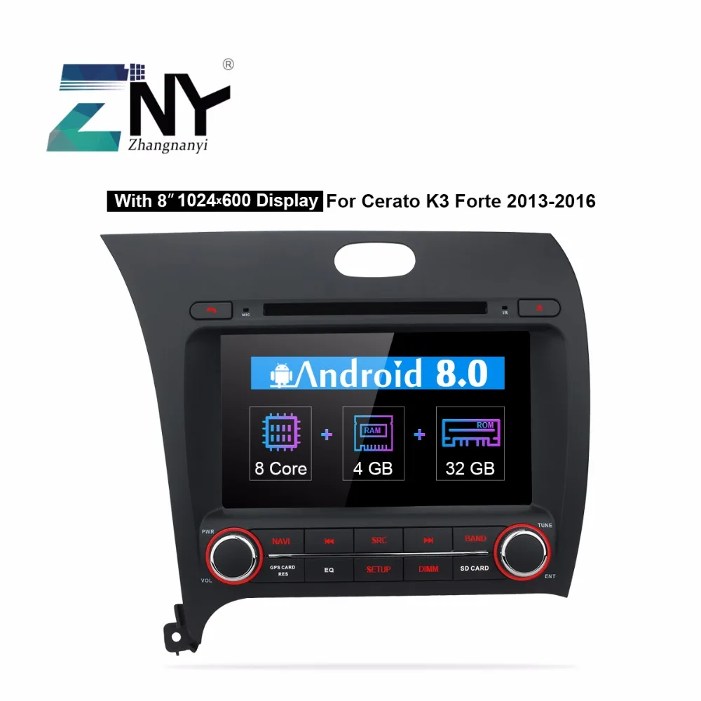 

8" IPS Android 8.0 Car DVD Auto Radio 2Din For Kia Cerato K3 Forte 2013-2016 Multimedia Stereo GPS Navigation 4+32GB Gift Camera