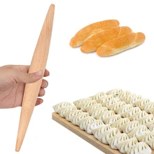 Двойной наконечник Скалка дерево для пельменей лапша печенье кухня изготовление пирога инструменты антипригарная скалка для торта тесто