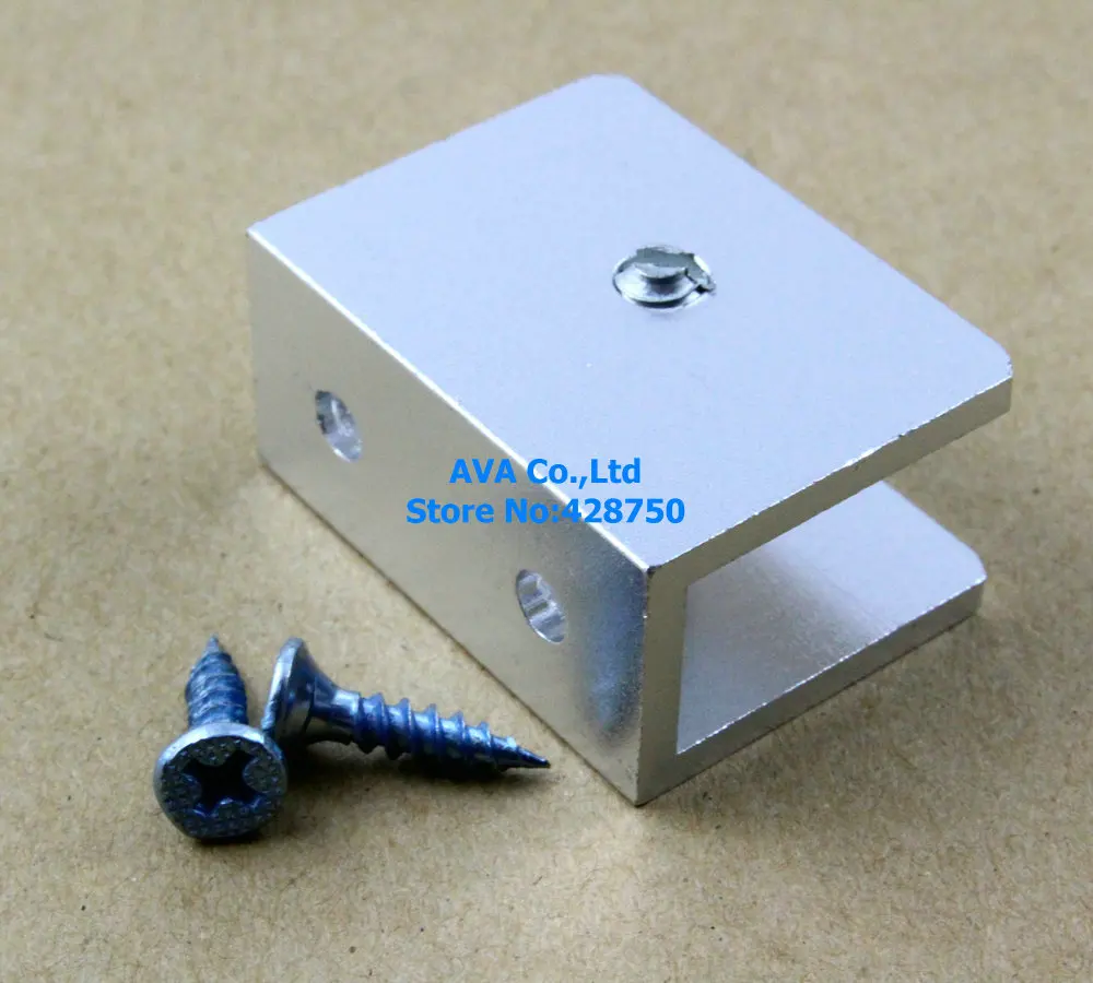 8 Pieces Glass Shelf Clamp Clip Bracket Shelf Support / Aluminum / 9