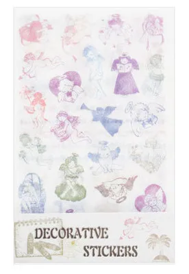 6 листов/партия) корейский BoBo Bear Love милый маленький ангел пара дневник наклейки для скрапбукинга DIY наклейки Kawaii набор - Цвет: 1