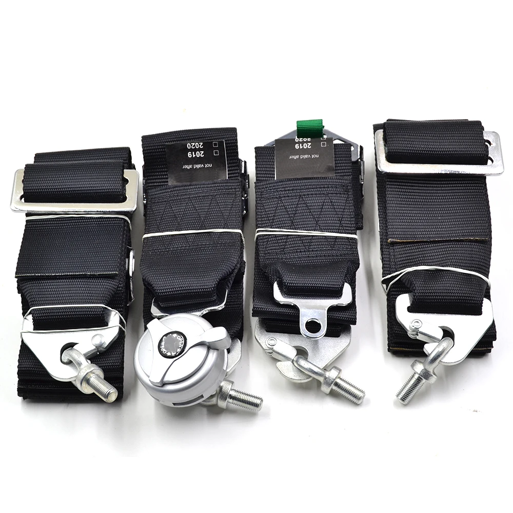 

Universal 4 point Black /Green Racing Seat belt Racing safe Harness