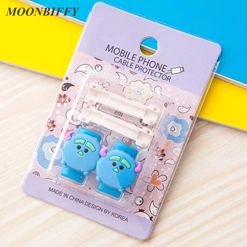 1 шт. милые животные unic кабель протектор шнур провода мультфильм защита мини Силиконовый чехол Зарядное устройство для Iphone зарядное устройство - Цвет: Многоцветный