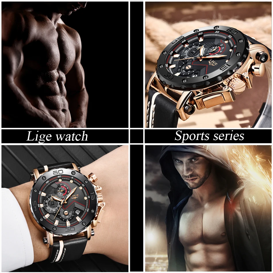 LIGE мужские s часы лучший бренд класса люкс мужские военные спортивные часы мужские водонепроницаемые кварцевые наручные часы Zegarek Meski Relogio Masculino
