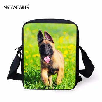 

INSTANTARTS Funny Animal Malinois Dog 3D Printing Boys Mini School Bags Preschool Students Messenger Bags Children's Schoolbags
