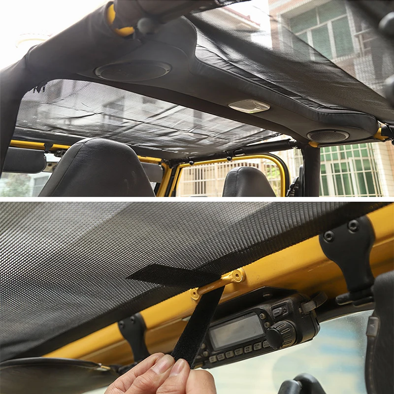 Автомобильные чехлы SHINEKA для Jeep wrangler tj сетчатый чехол от солнца и защита УФ лучей