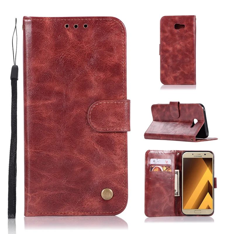 

Retro PU Leather Wallet Case For Samsung Galaxy A3 2017 Case A320 Coque Flip Cell Phone Bag For Funda Galaxy A3 2016 Case Cover