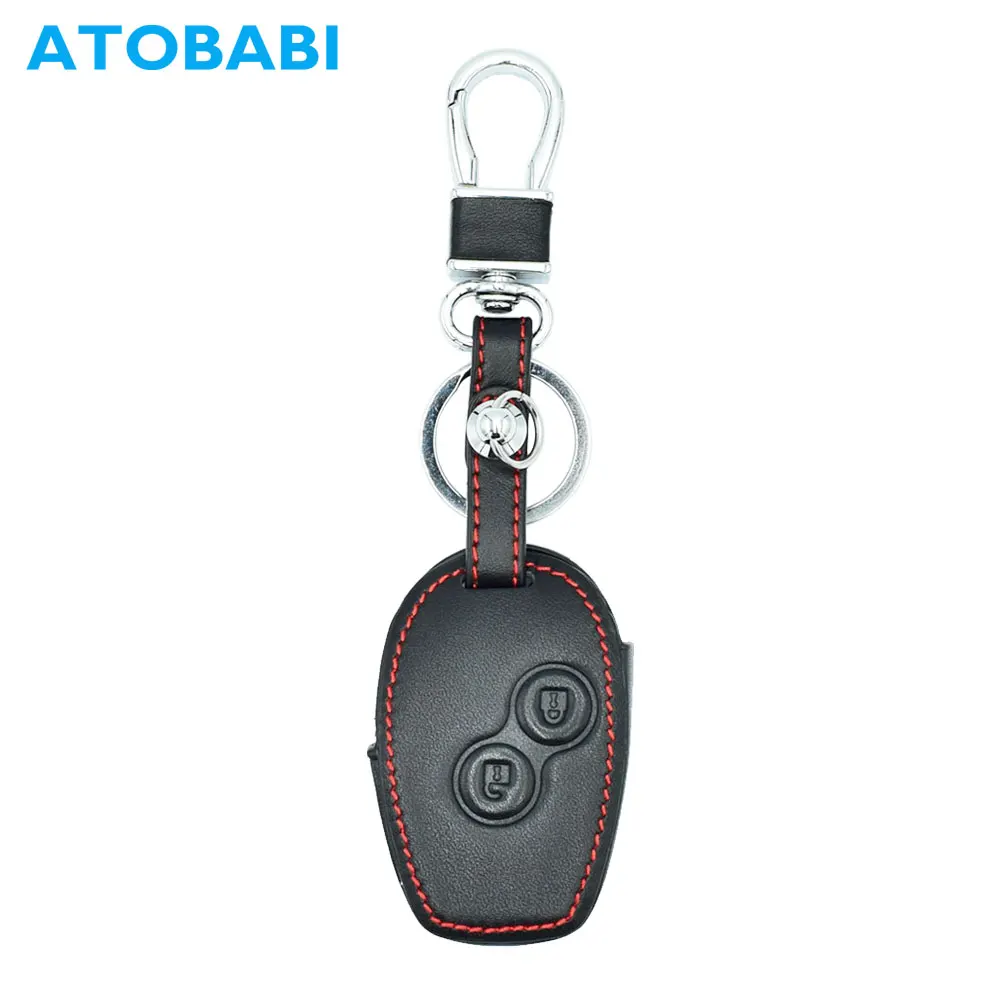 Кожаный чехол для ключей ATOBABI с дистанционным управлением защитный renault dacia Logan