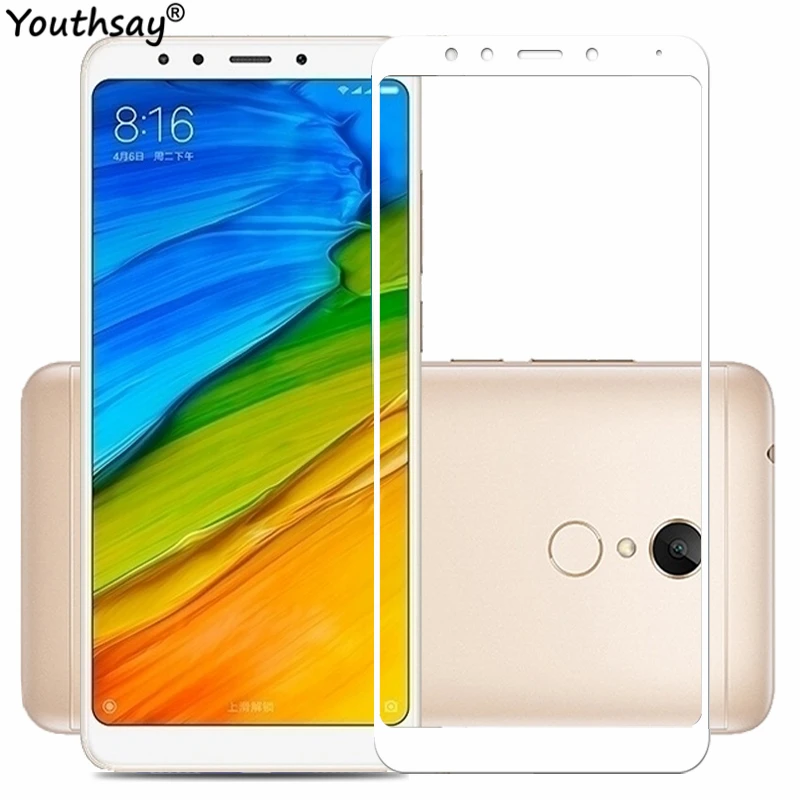 Защитная пленка для экрана Xiaomi Redmi 5 с полным покрытием клея закаленное стекло 2