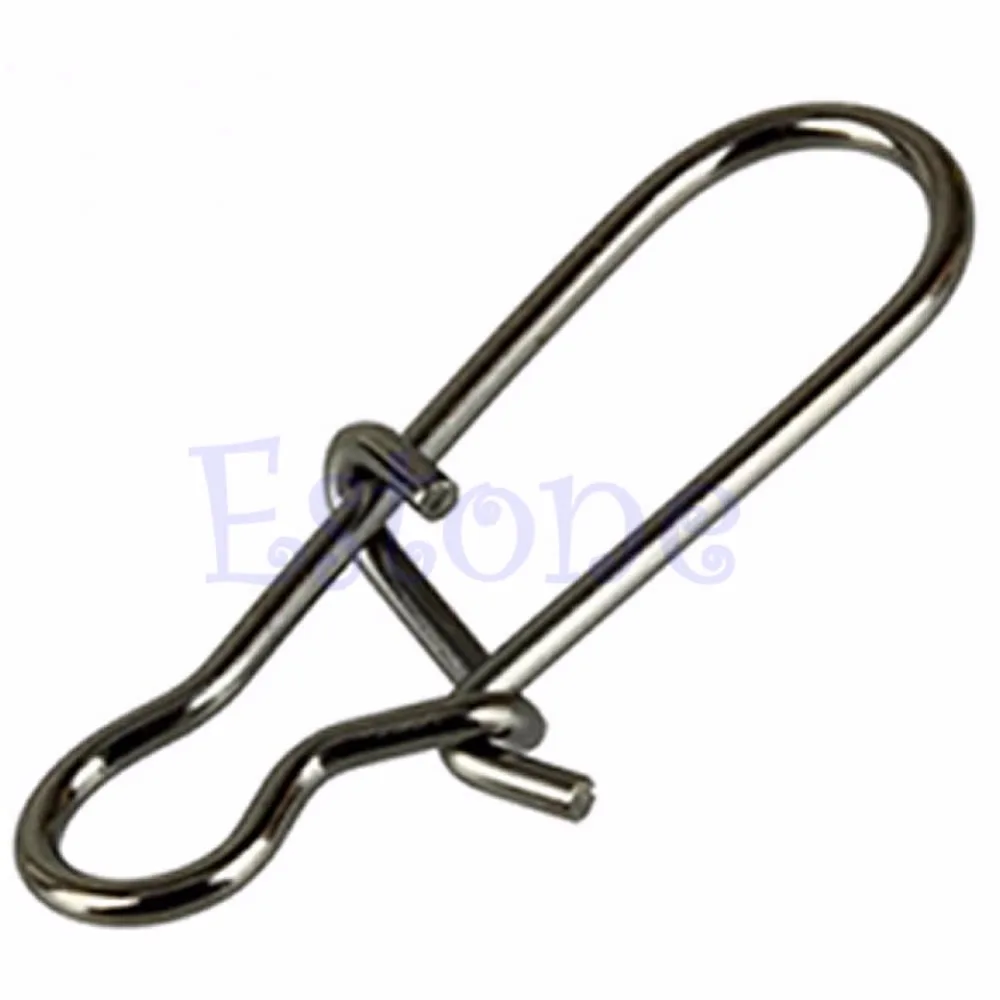 100pcs Mixed Size Nice Fastlock Snap Fishing Barrel Swivel Safety Snaps