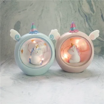 

Cartoon Unicorn LED Night Light Baby Nursery Lamps Table Decorative Figurines Children Kids Toys Birthday Gift Drop Shipping