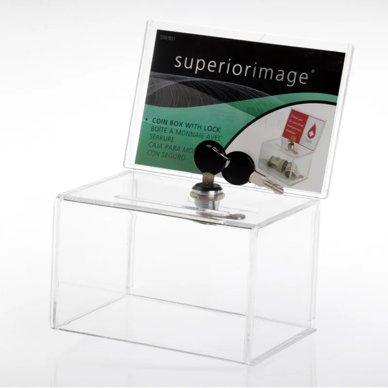 Acryl Spende Sammlung Box, Plexiglas Charity Fundraising Box mit Keylock feur Kirche, nicht-выгодный Gruppe, Charity