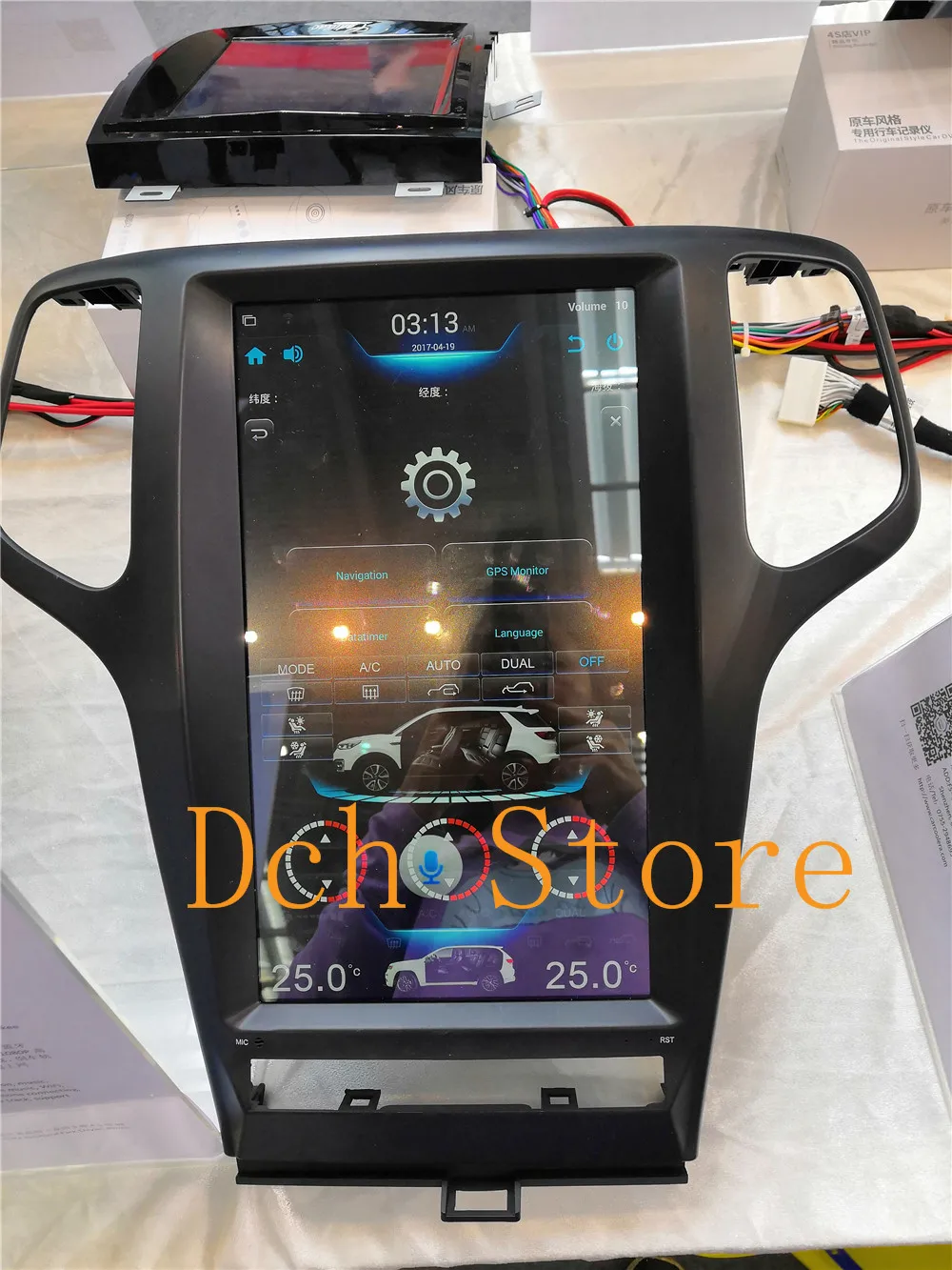 Flash Deal 13.3 inch Vertical Screen Tesla Style Android 8.1 Car DVD player GPS for jeep Grand Cherokee 2009-2012 navigation radio carplay 5