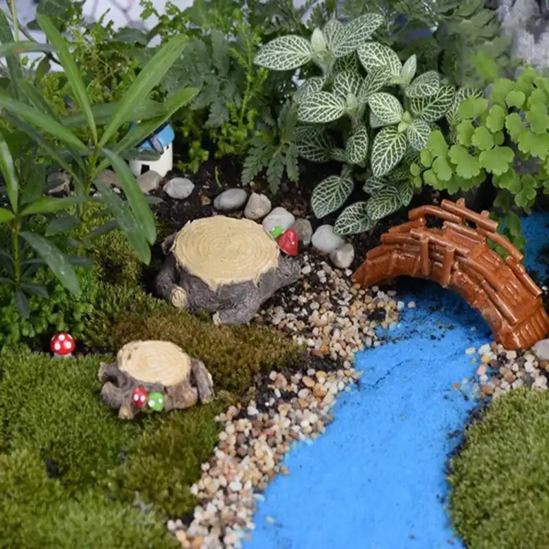 1pc Artificial Mushroom Tree Stump Miniature Fairy Garden